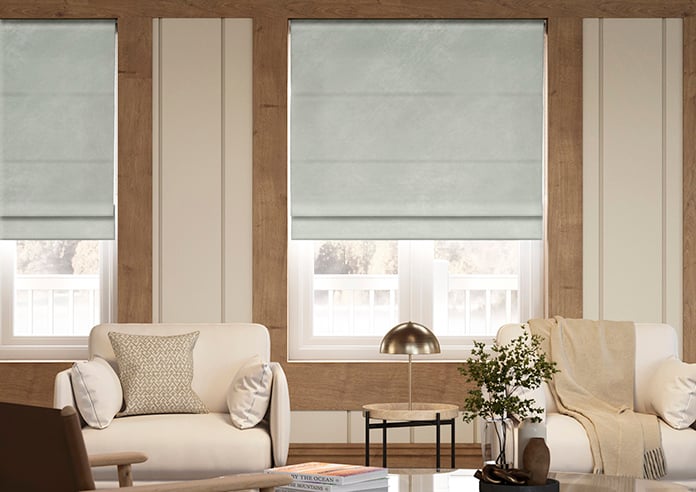 Odessa Velvet, Smoke - Twist&Fit Roman Blind - Image 3